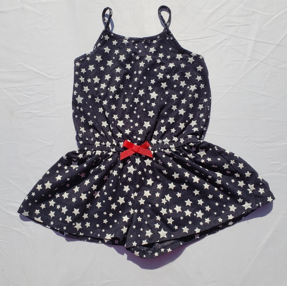 Epic Threads Romper Stars Chambray Patriotic Sz 5